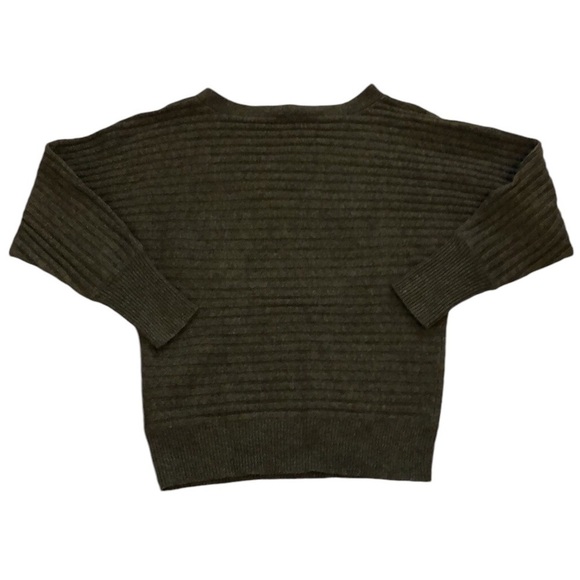 NWT J Crew Womens Sweater Sz XXS Green Wool Cashmere Blend Ribbed Oversized Cute - Picture 4 of 7